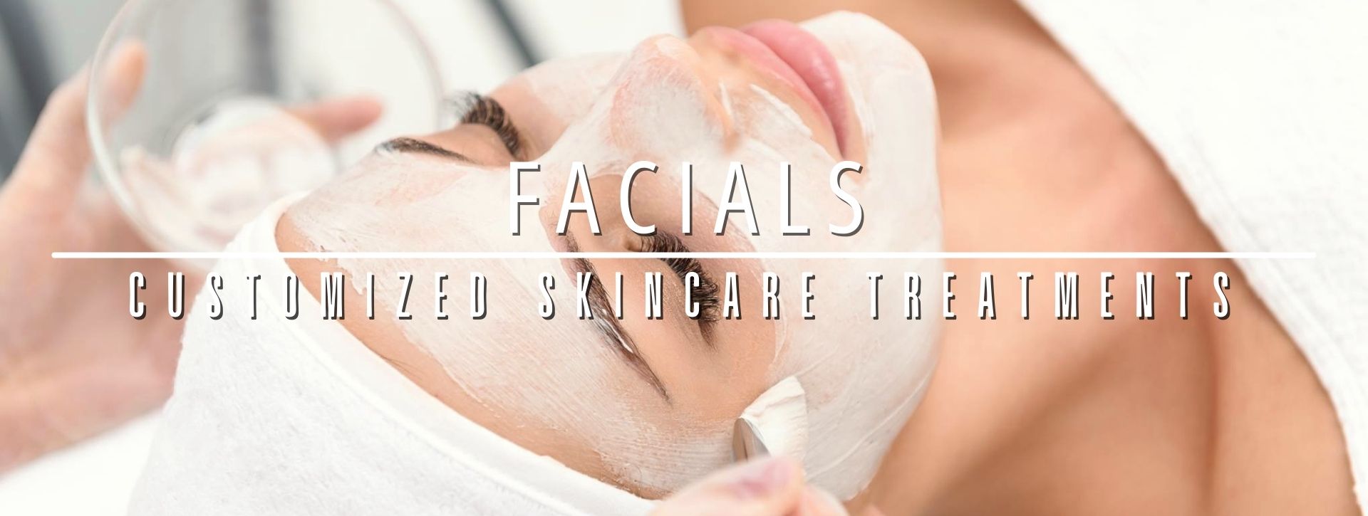 woman having facials treatment promoting customized skincare